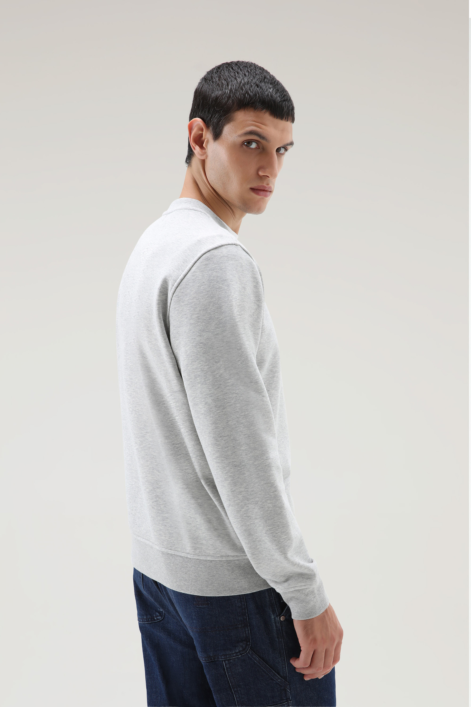 Light Classic Crewneck Sweatshirt Grey photo 3 | Woolrich