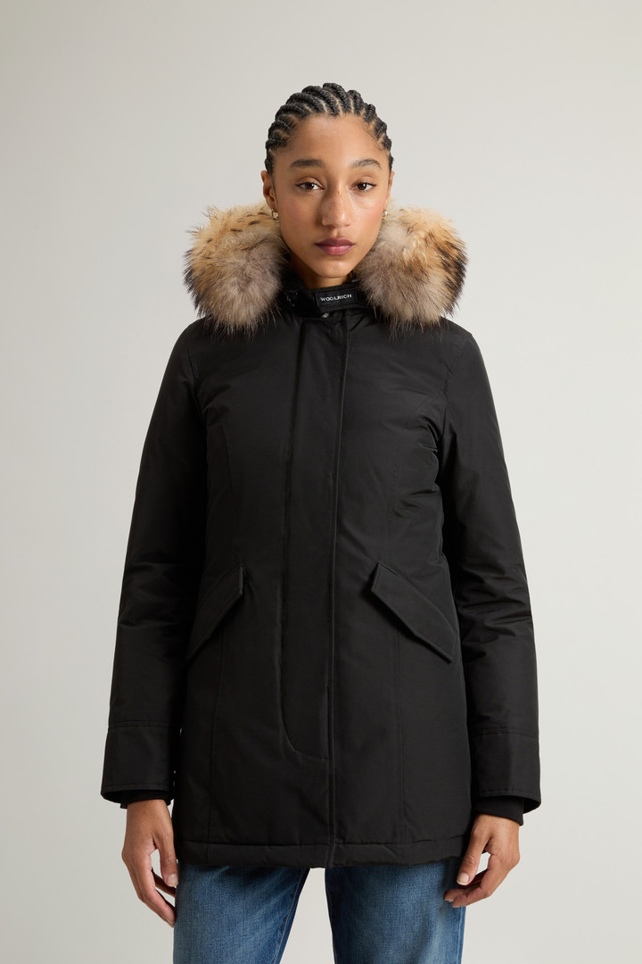 Arctic Parka in Ramar Cloth with Detachable Fur Trim Black photo 1 | Woolrich