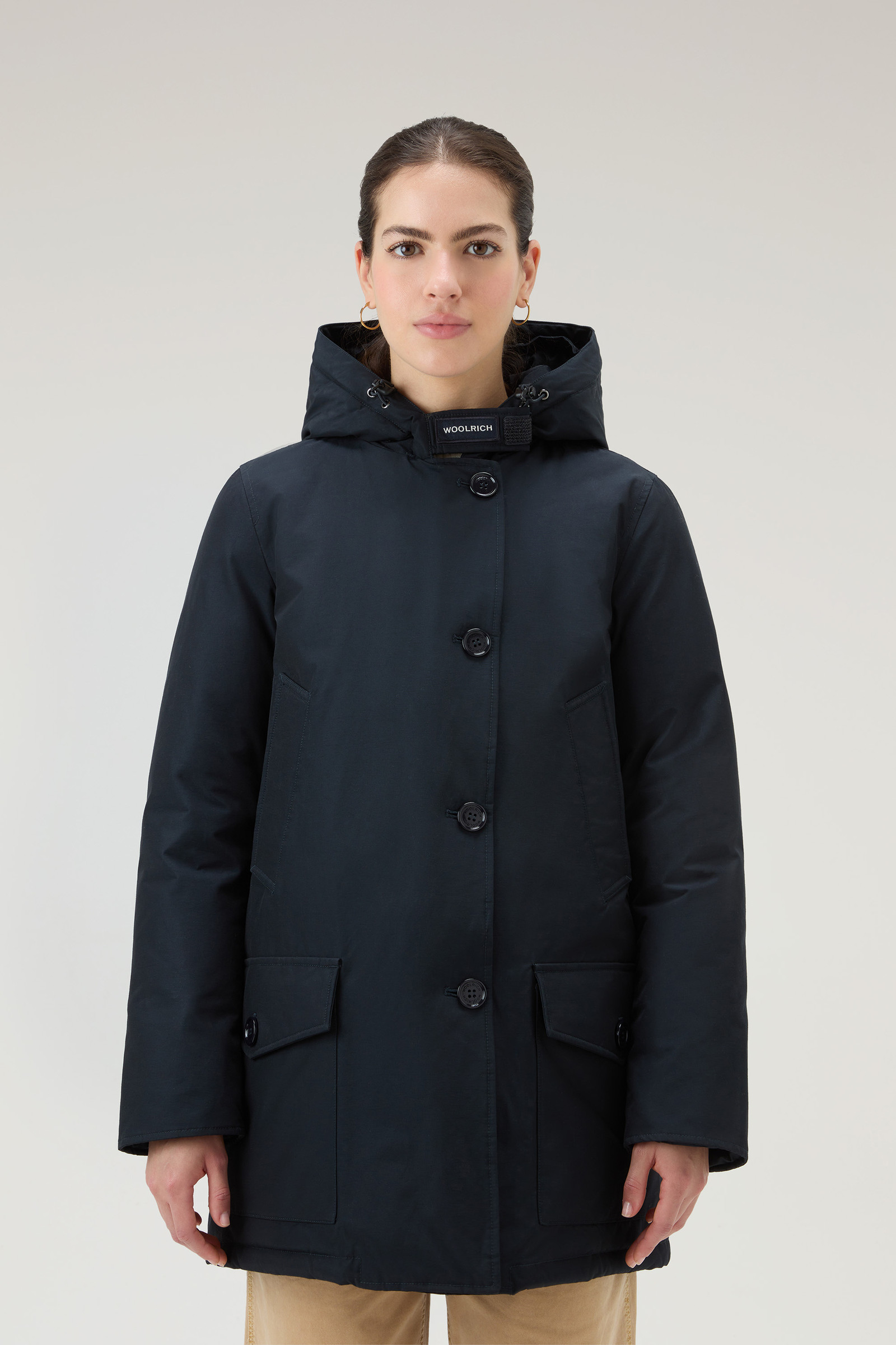 Women's Arctic Parka in Ramar Cloth with Four Pockets and Detachable ...