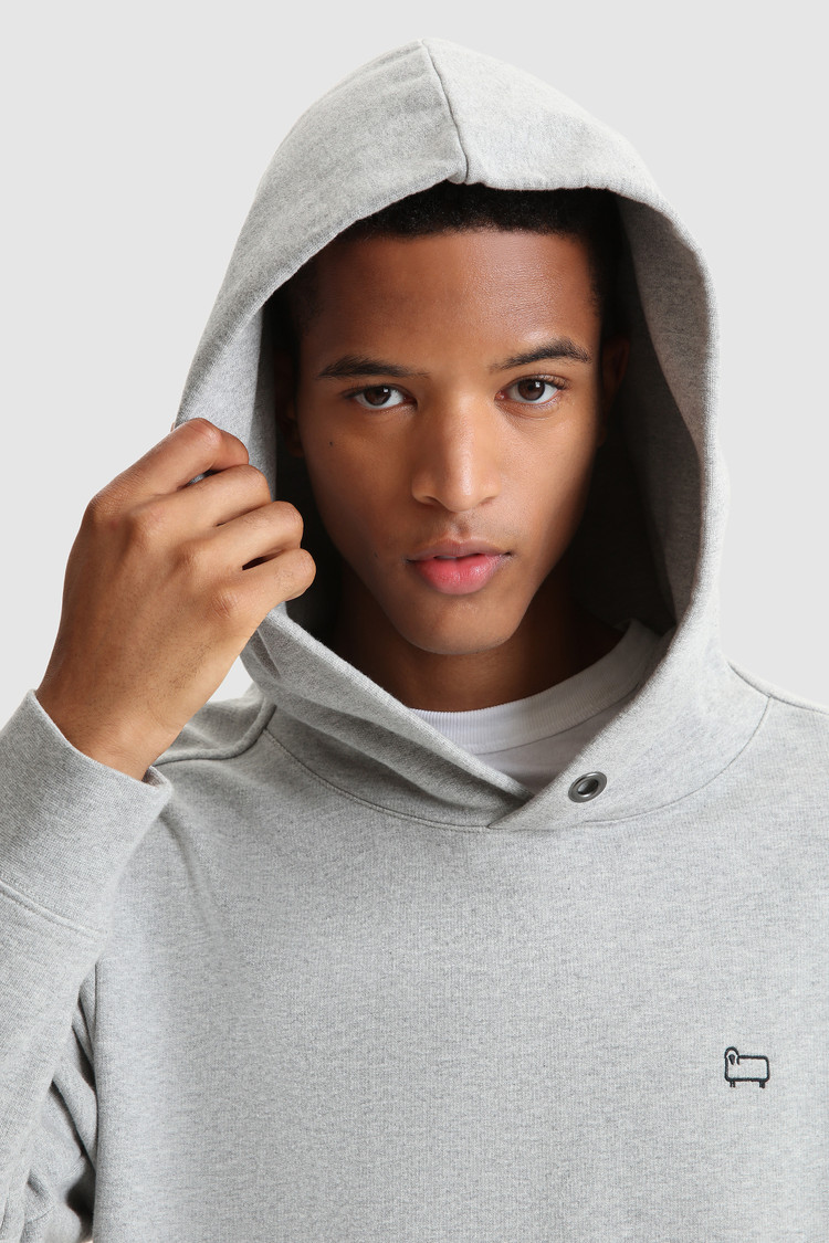 Sweat à capuche American en coton brossé