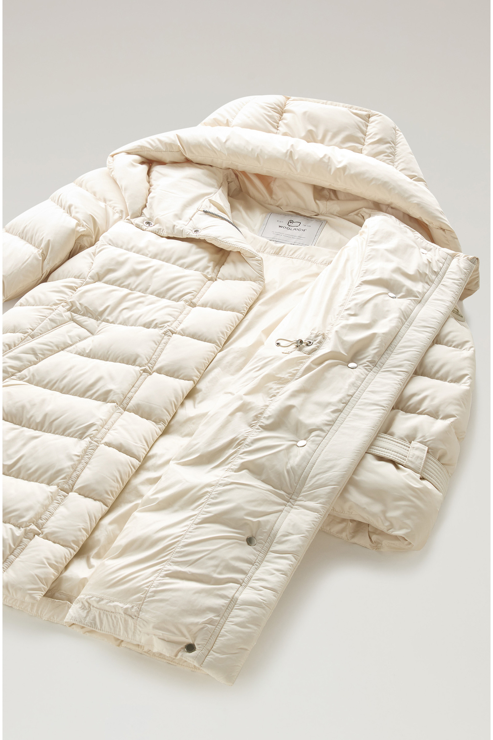 Doudoune longue Ellis en microfibre blanc photo 9 | Woolrich