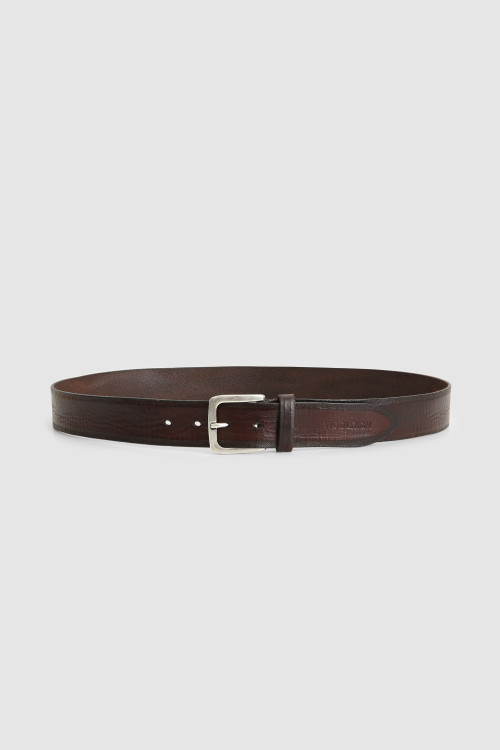 Gefärbter Ledergürtel Braun | Woolrich