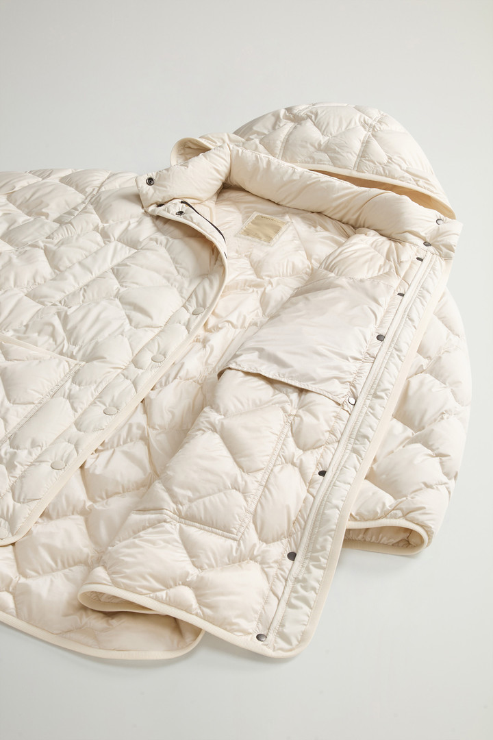 Veste façon cape Heritage en microfibre à capuche amovible Blanc photo 9 | Woolrich