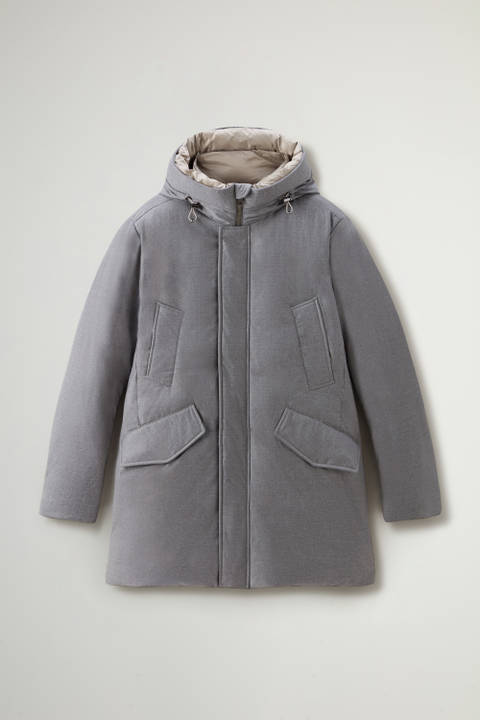 Parka in Italian Wool and Silk Blend Crafted with a Loro Piana Fabric Gray photo 2 | Woolrich