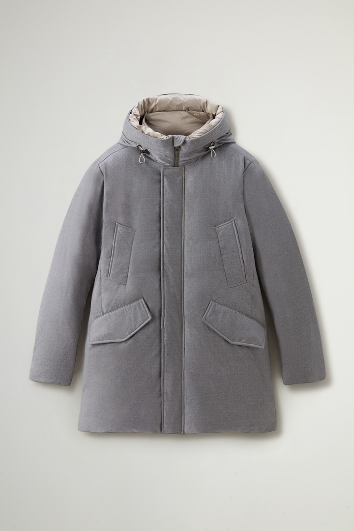 Parka in Italian Wool and Silk Blend Crafted with a Loro Piana Fabric Gray photo 5 | Woolrich