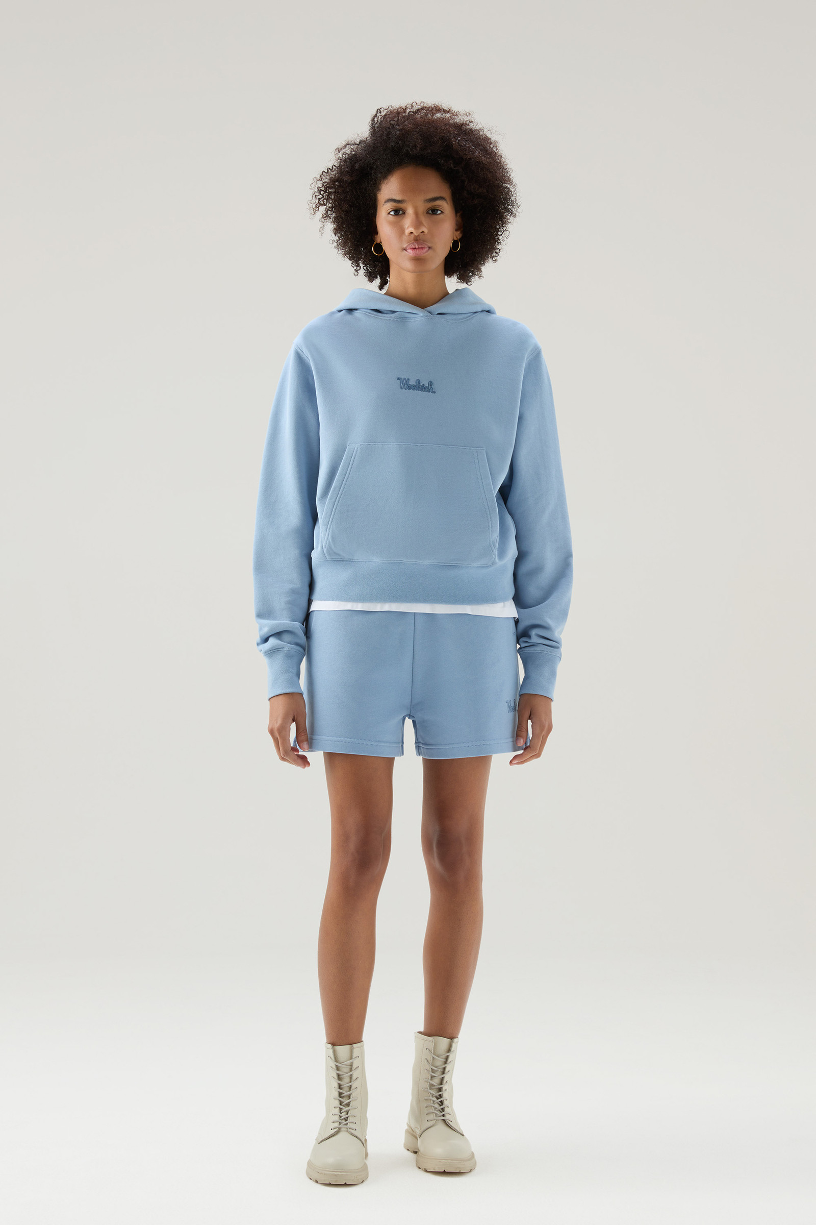 Light Shorts in Pure Cotton Blue photo 2 | Woolrich