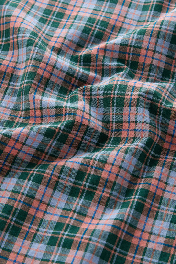 Checked Madras Shirt in Pure Cotton Green photo 9 | Woolrich