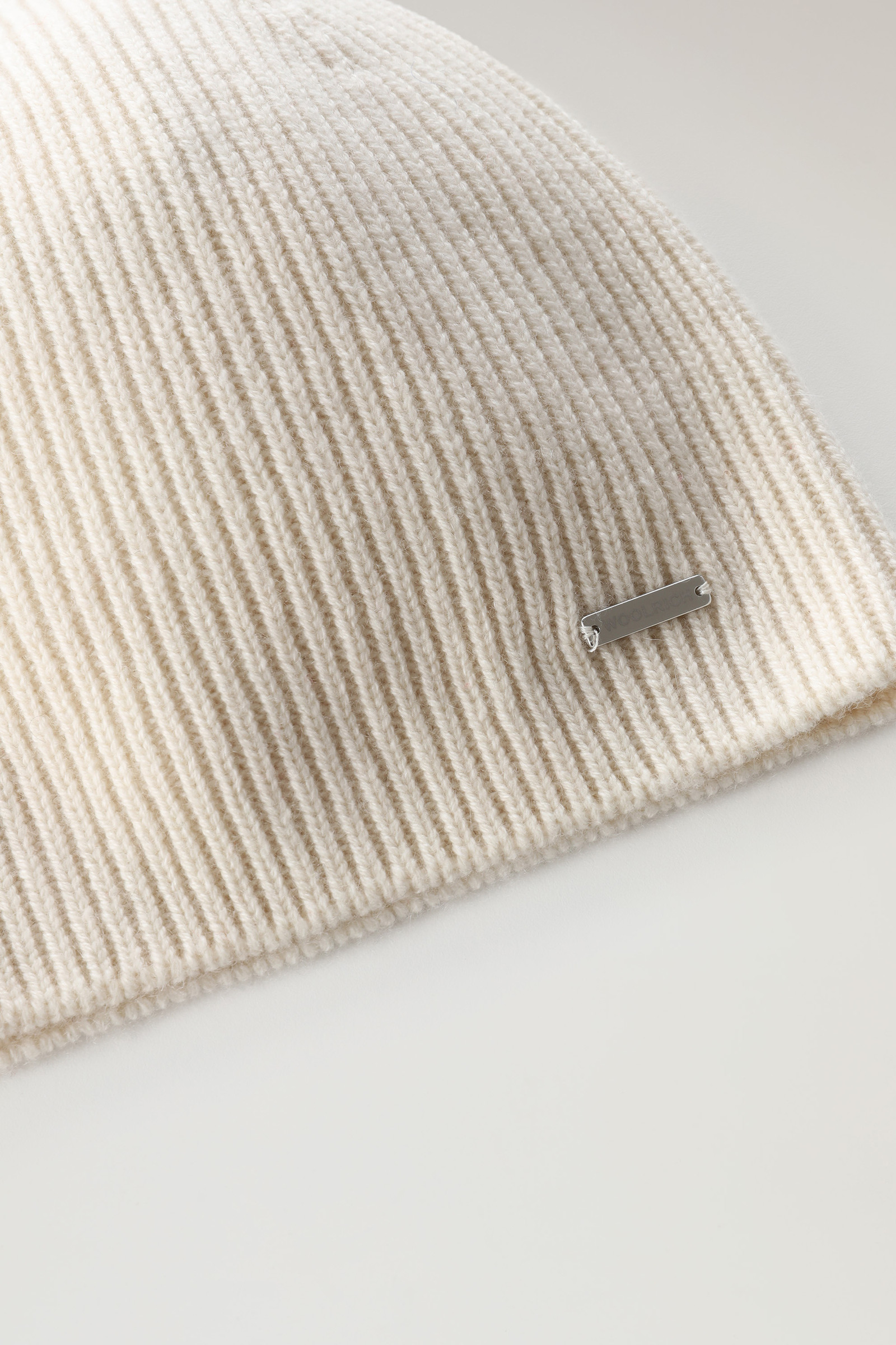 Gerippte Beanie aus Kaschmir Beige photo 2 | Woolrich