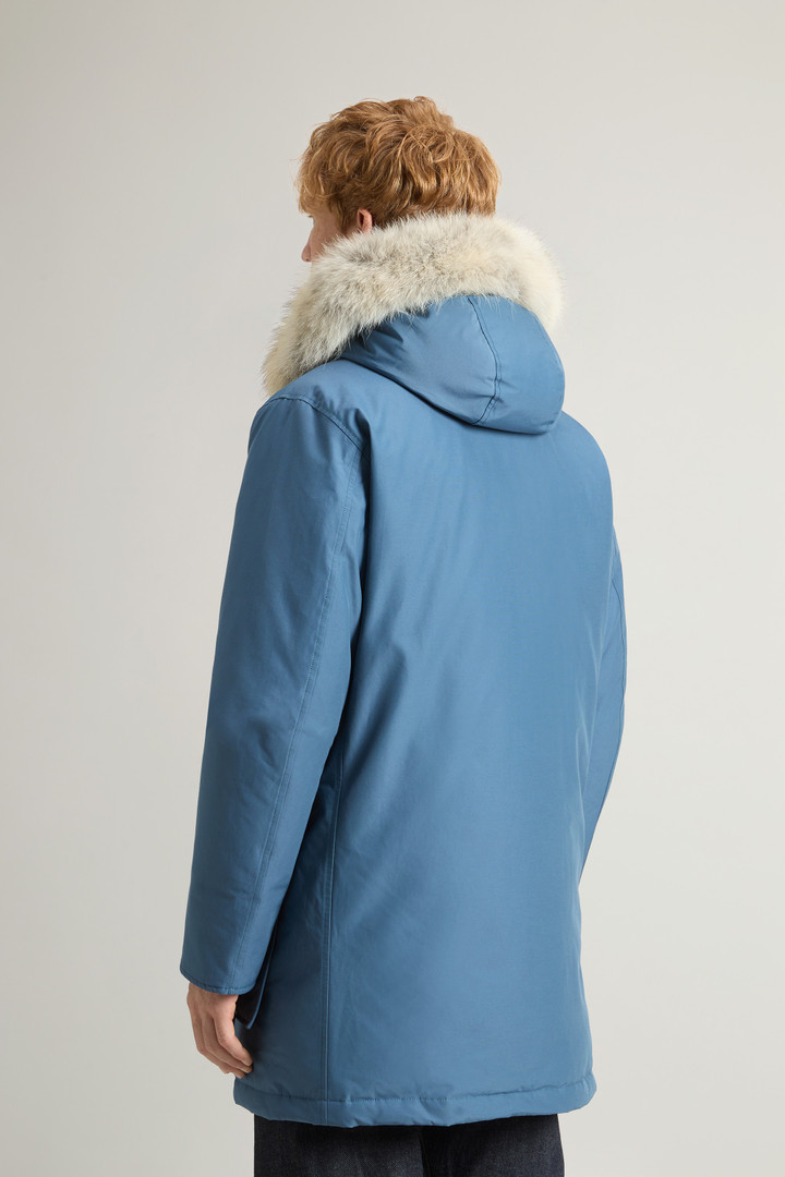 Arctic Parka in Ramar Cloth with Detachable Fur Trim Blue photo 3 | Woolrich