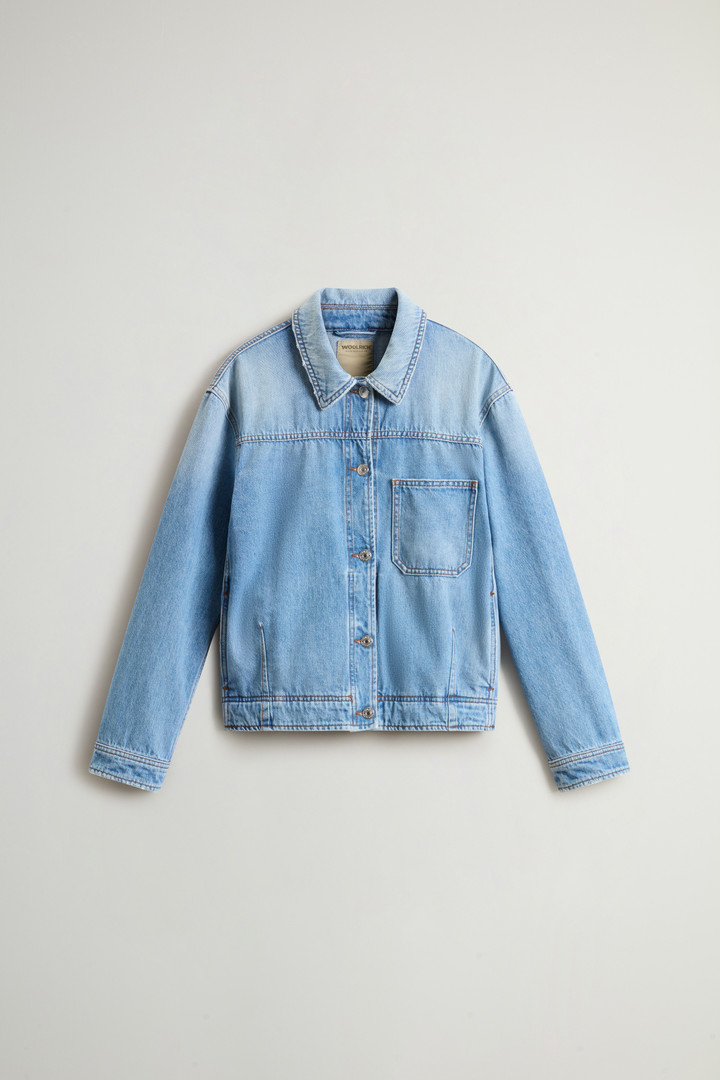 Overshirt in Pure Cotton Denim Blue photo 5 | Woolrich