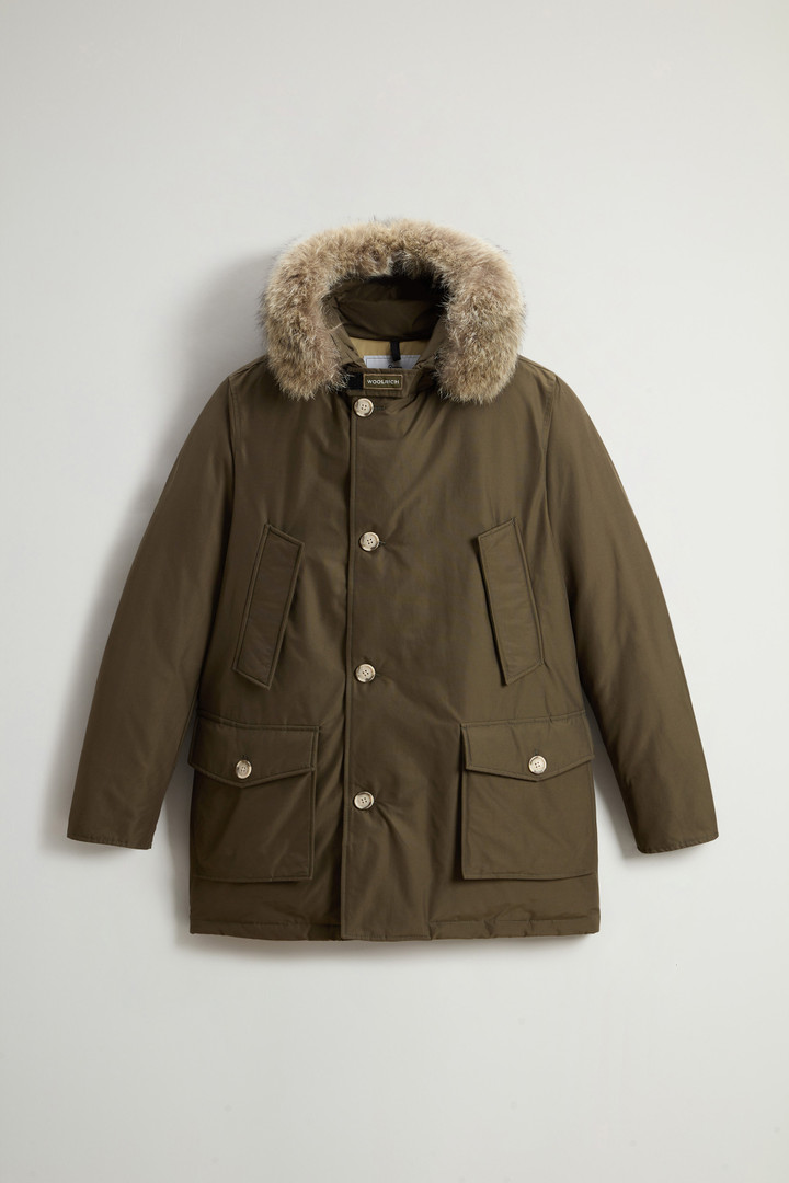 Arctic Parka in Ramar Cloth with Detachable Fur Trim Green photo 5 | Woolrich