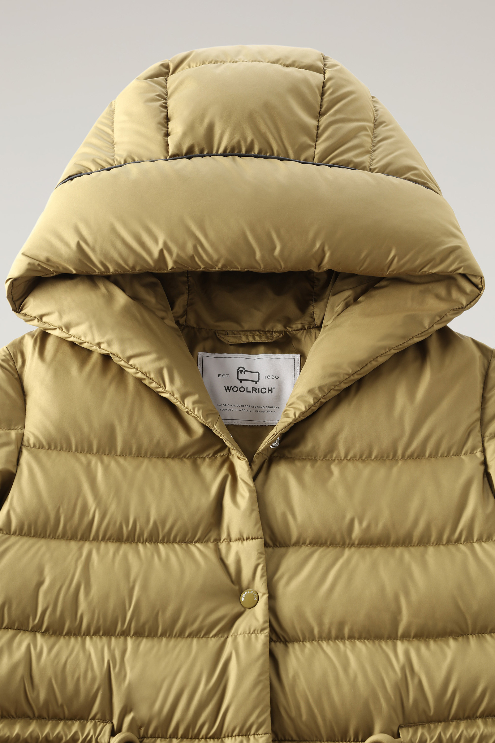 Ellis Long Microfiber Daunenjacke grün photo 6 | Woolrich