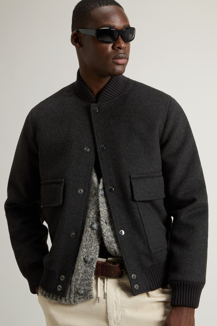 Miles Bomber Jacket in Wool Blend Gray photo 4 | Woolrich