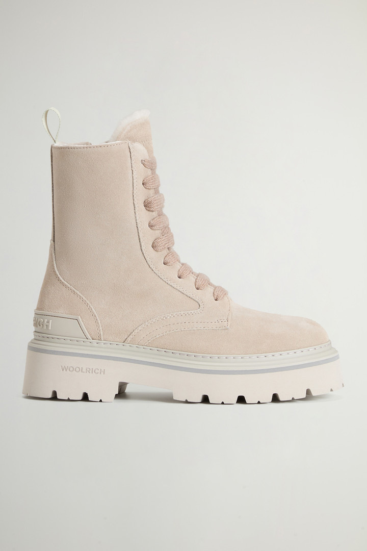 Suede Logger Combat Boots Beige photo 1 | Woolrich