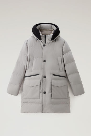 Parka with Detachable Wool Visor Gray | Woolrich