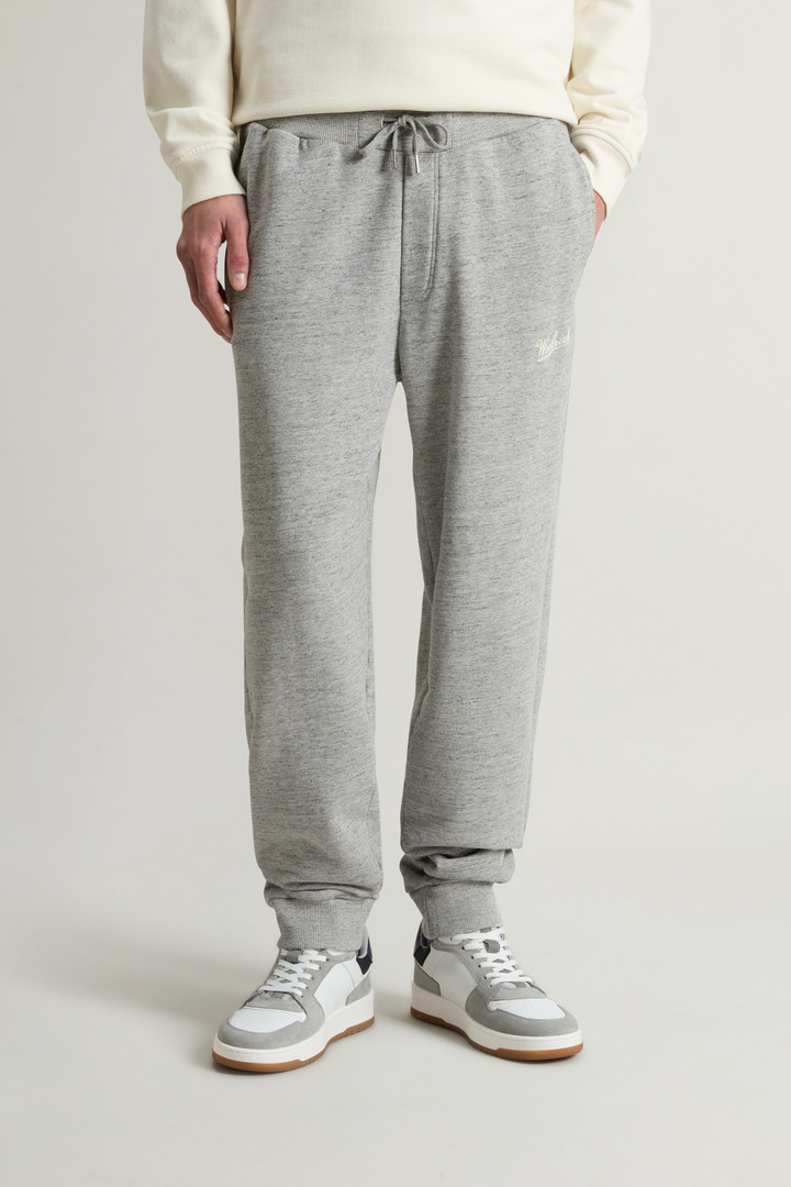 Pantalon en pur coton mouliné molletonné Gris photo 2 | Woolrich