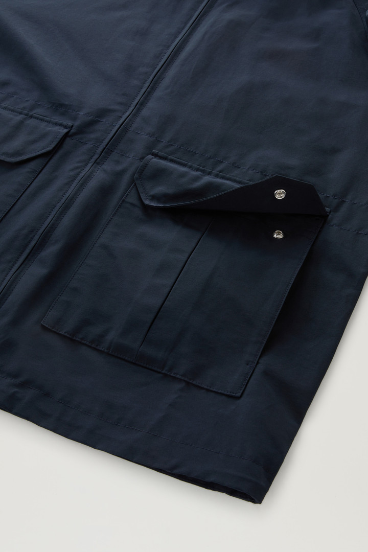 Cruiser Jacket in Ramar Cloth with Hood Blue photo 8 | Woolrich