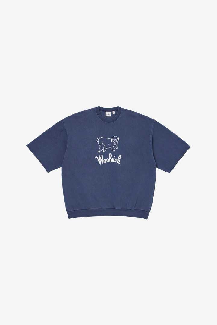 RUN SHEEP S/S SWEATSHIRT Blue photo 1 | Woolrich