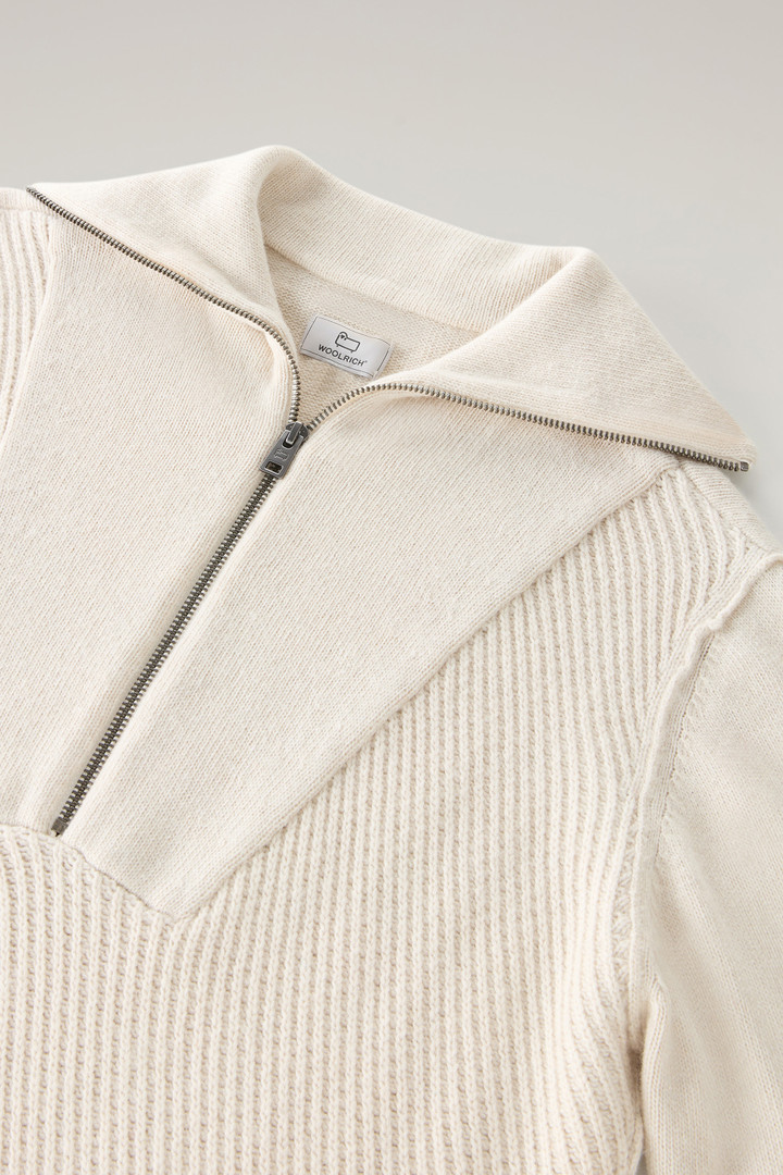 Half-Zip Sweater in Wool Blend White photo 2 | Woolrich