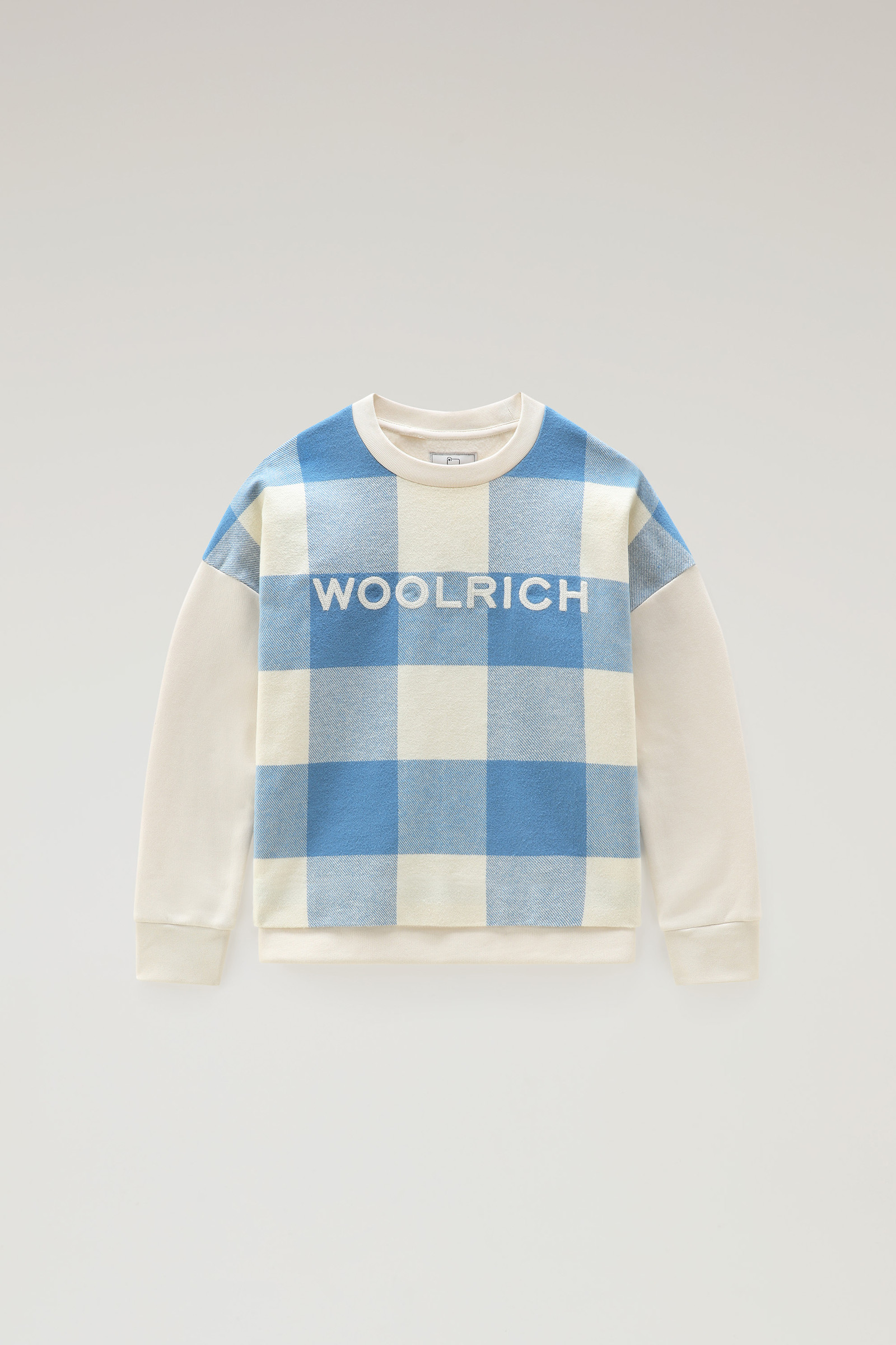 Girls' Buffalo Check Sweatshirt in Cotton Beige photo 4 | Woolrich