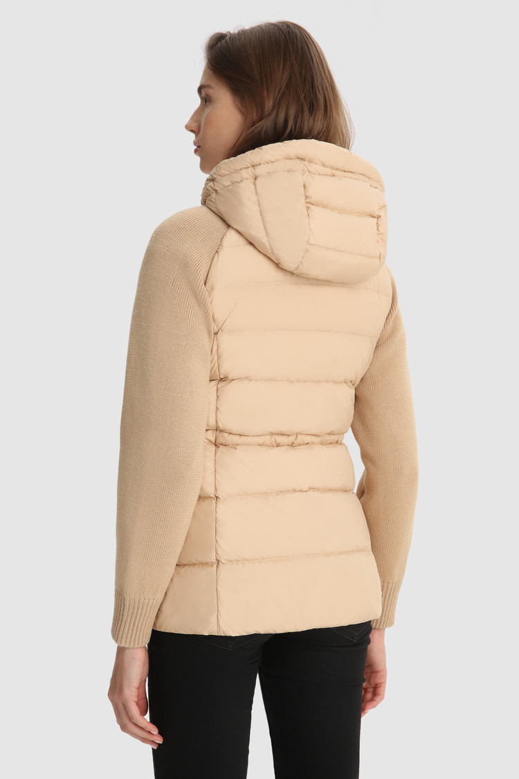 Giacca Auburn trapuntata con maniche in maglia
