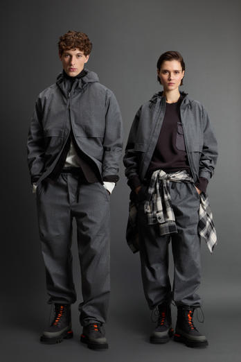 Jacke aus reiner italienischer Schurwolle by Todd Snyder Grau photo 1 | Woolrich