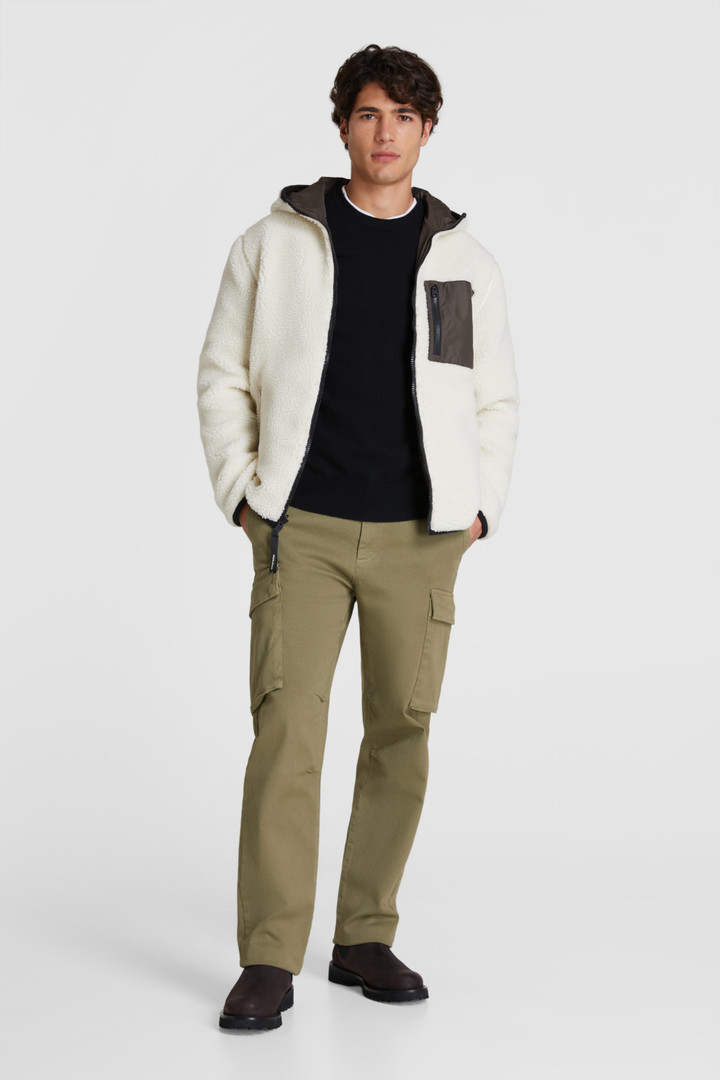 Felpa reversibile in sherpa