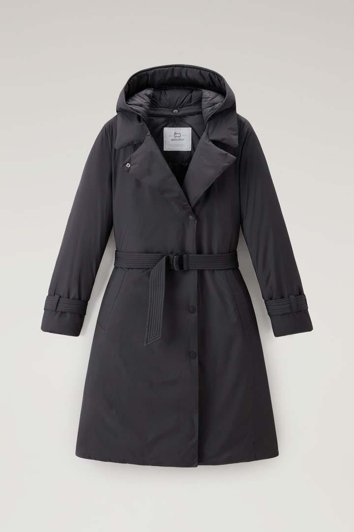 Microfiber Ellis Trench Coat with Detachable Hood Black photo 1 | Woolrich