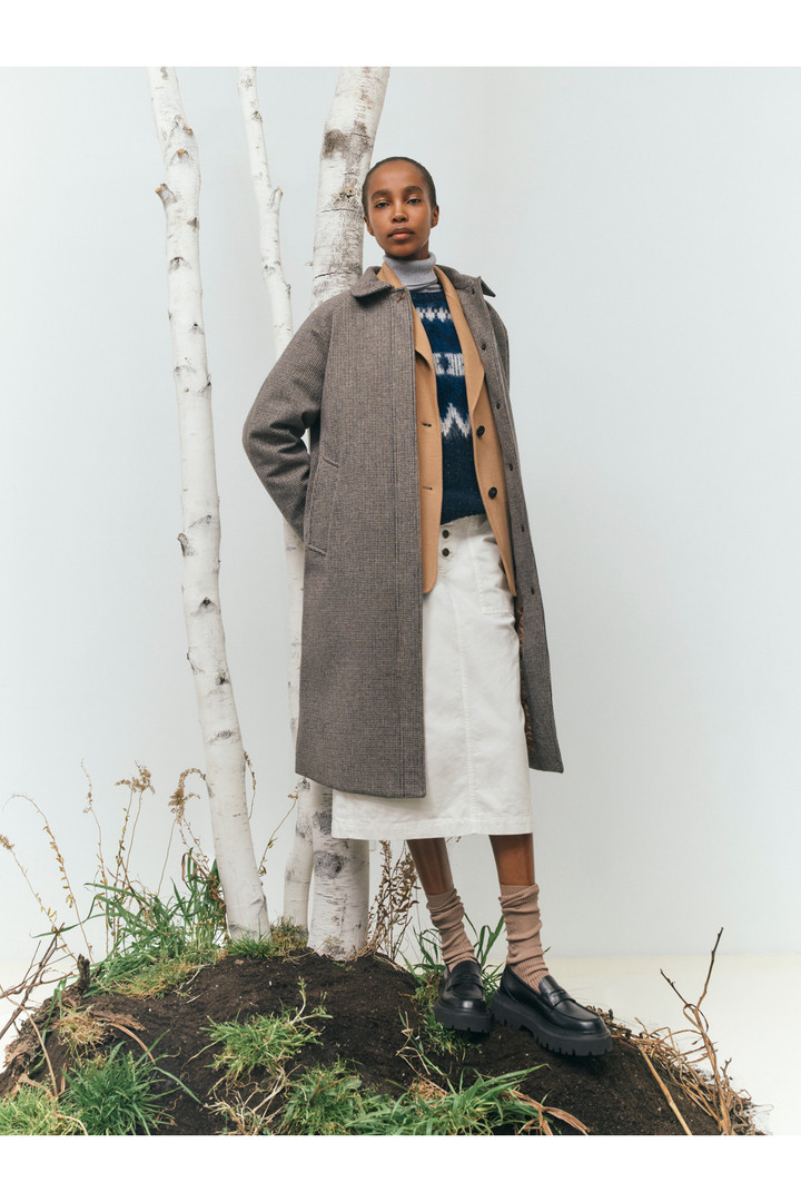 Garment-Dyed Midi Skirt in Stretch Cotton White photo 8 | Woolrich