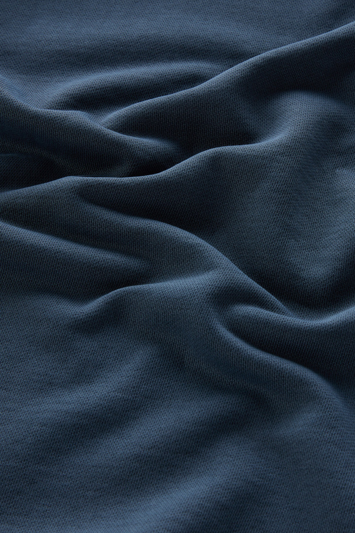 Pure Cotton Crewneck Sweatshirt with Graphic Print Blue photo 8 | Woolrich