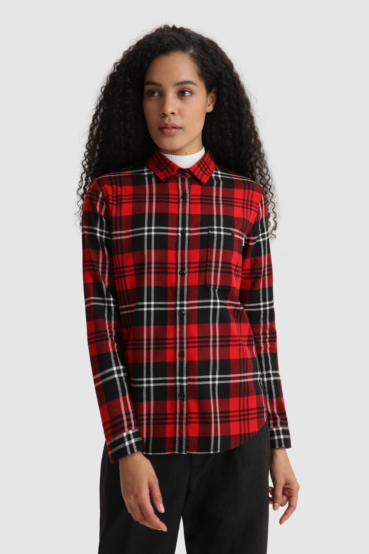 Cotton flannel Shirt with check pattern