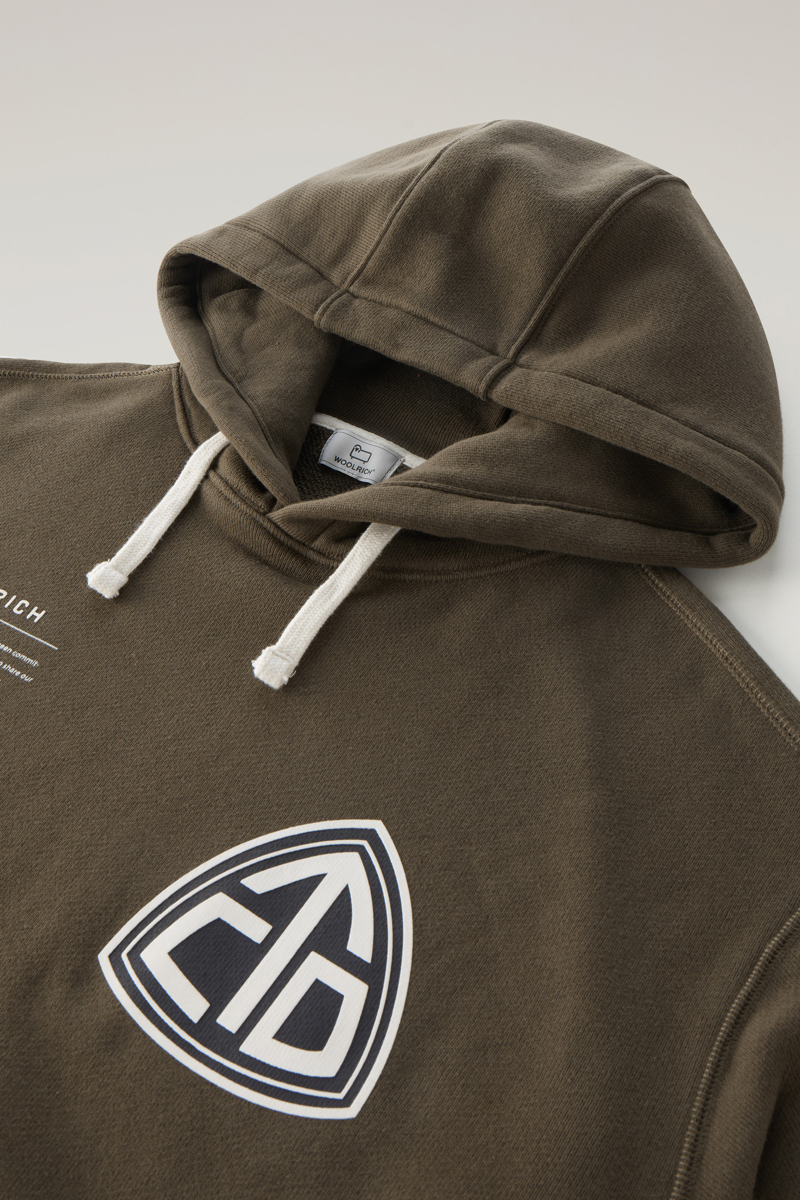 U.S. Trails Hoodie in Pure Cotton Green photo 6 | Woolrich