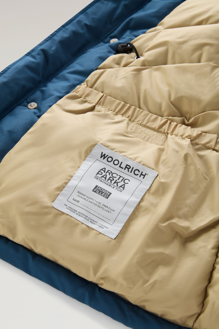 Arctic Parka in Ramar Cloth with Detachable Fur Trim Blue photo 5 | Woolrich