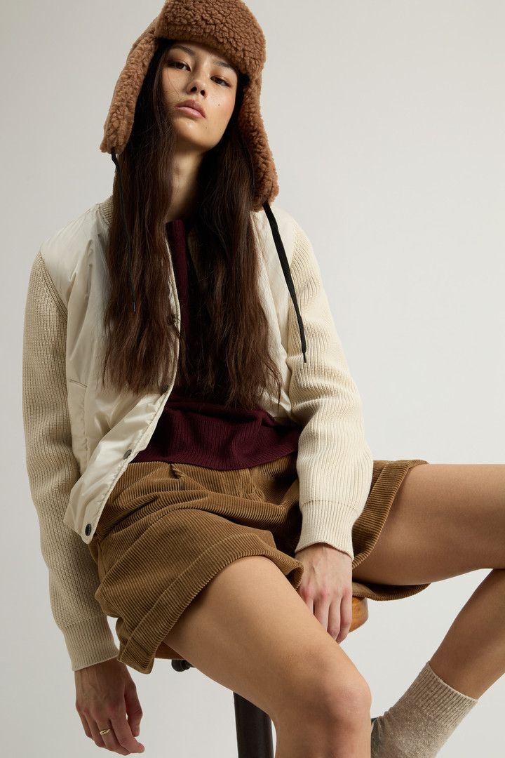 Nylon Hybrid Bomber White photo 4 | Woolrich