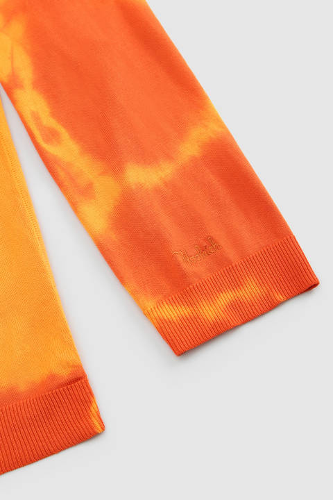Jersey de cuello redondo de algodón Supima teñido en prenda Naranja photo 2 | Woolrich