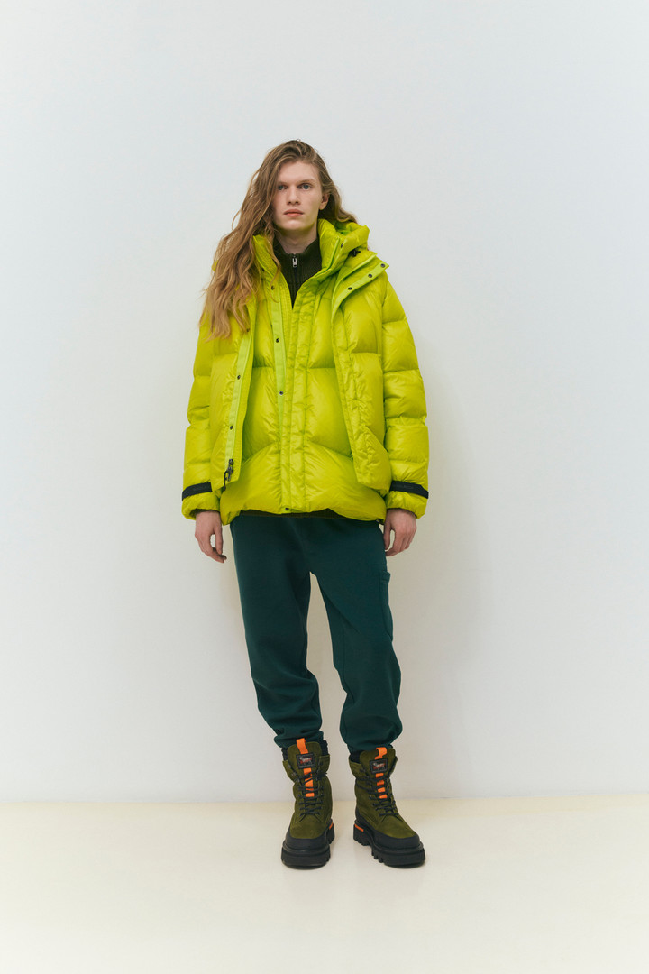 Recycled Pertex Quantum Nylon Down Jacket with Hood Yellow photo 10 | Woolrich