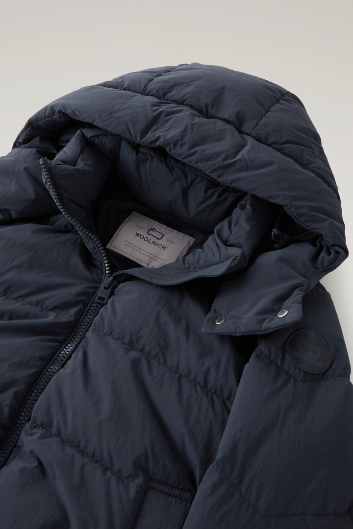 Quilted Down Jacket in Eco Taslan Nylon with Detachable Hood Blue photo 6 | Woolrich