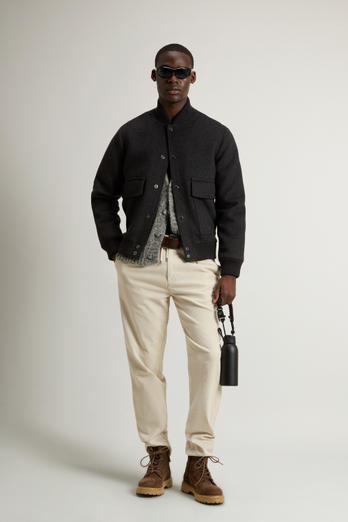 Miles Bomber Jacket in Wool Blend Gray | Woolrich