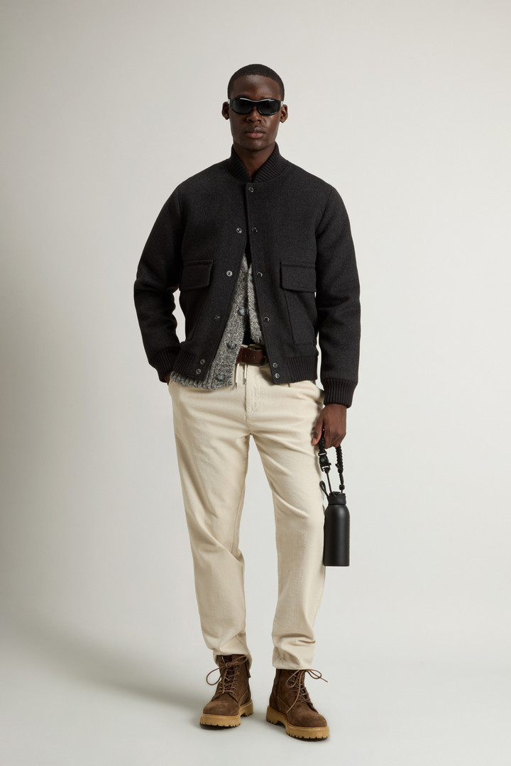 Miles Bomber Jacket in Wool Blend Gray photo 2 | Woolrich