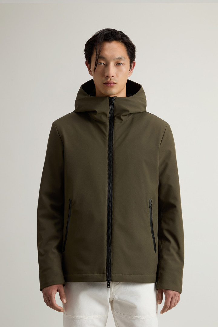 Pacific Jacket in Tech Softshell Green photo 1 | Woolrich