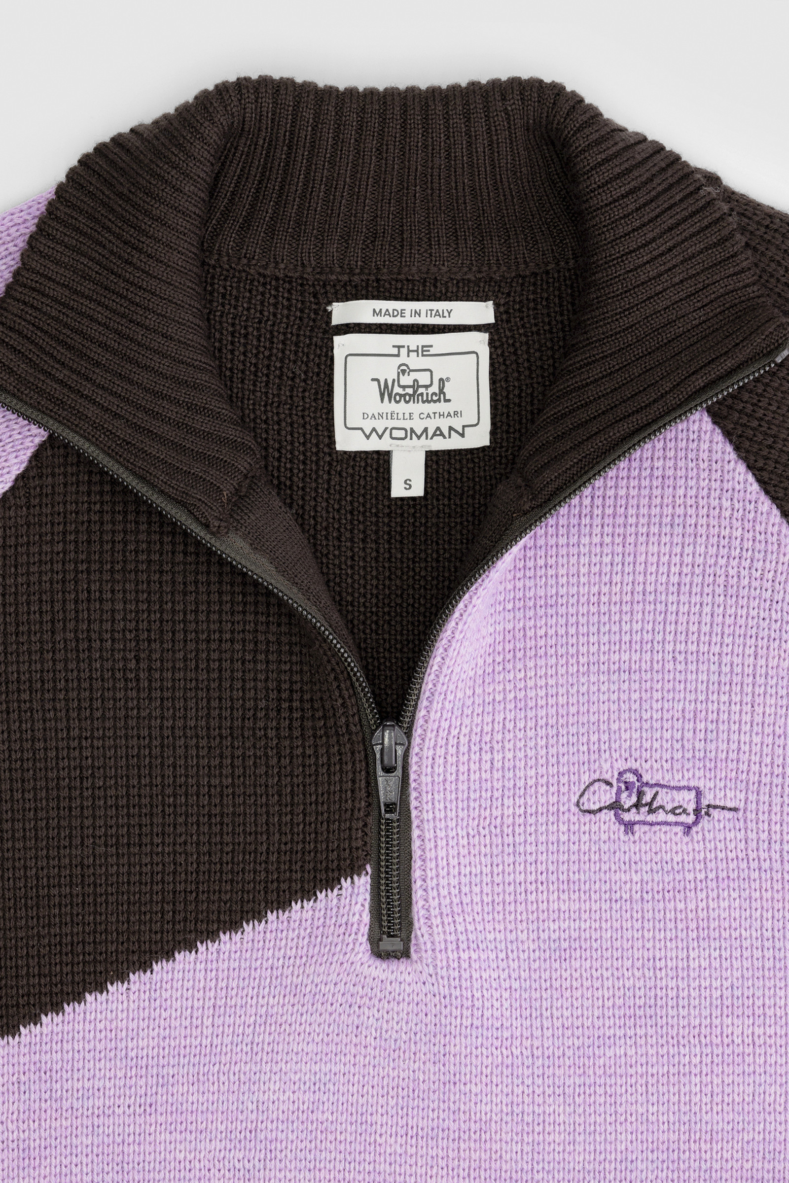 Merino Zip-Up Sweater - Daniëlle Cathari / Woolrich Pink photo 9 | Woolrich