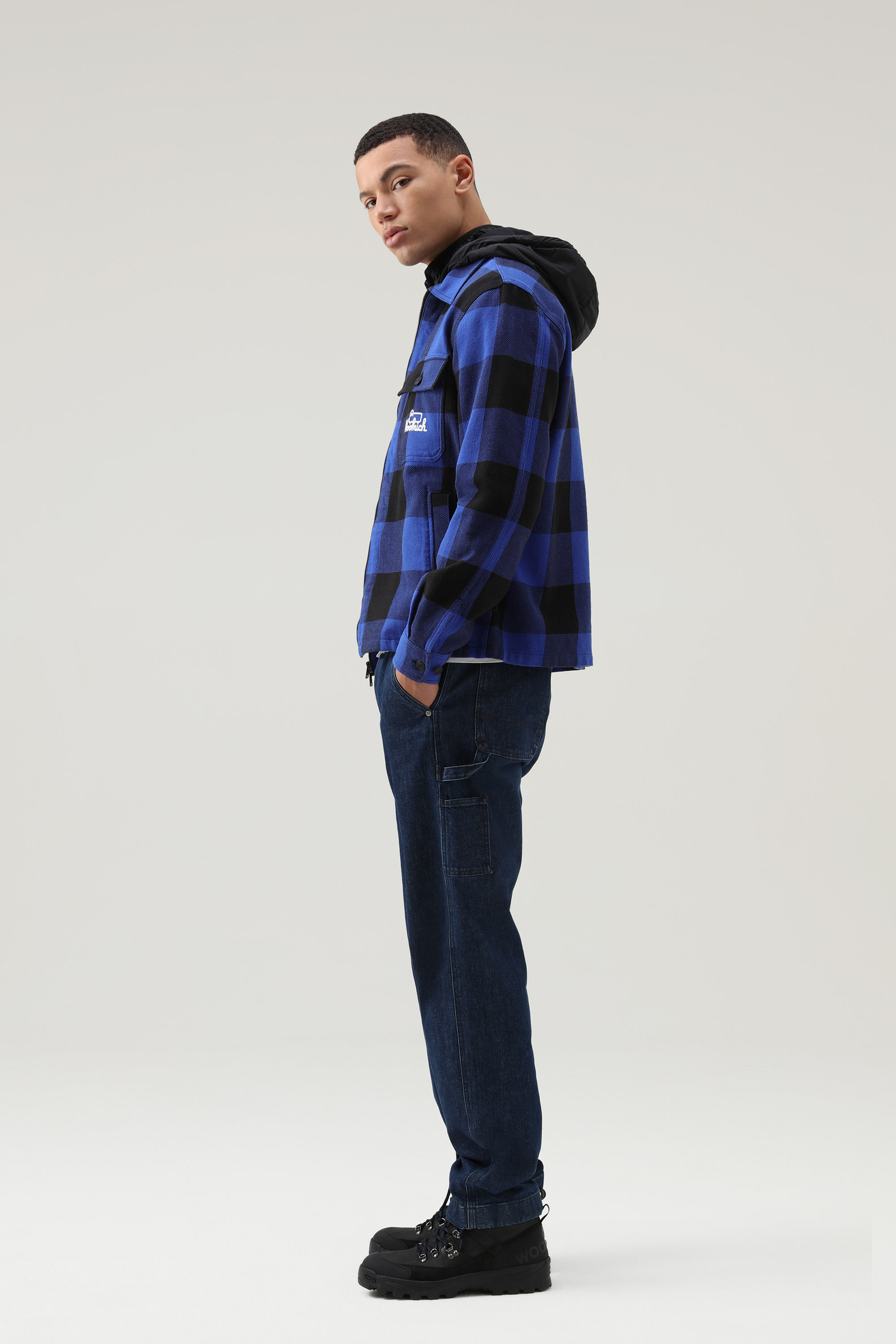 Veste chemise à carreaux Timber en flanelle bleu photo 2 | Woolrich