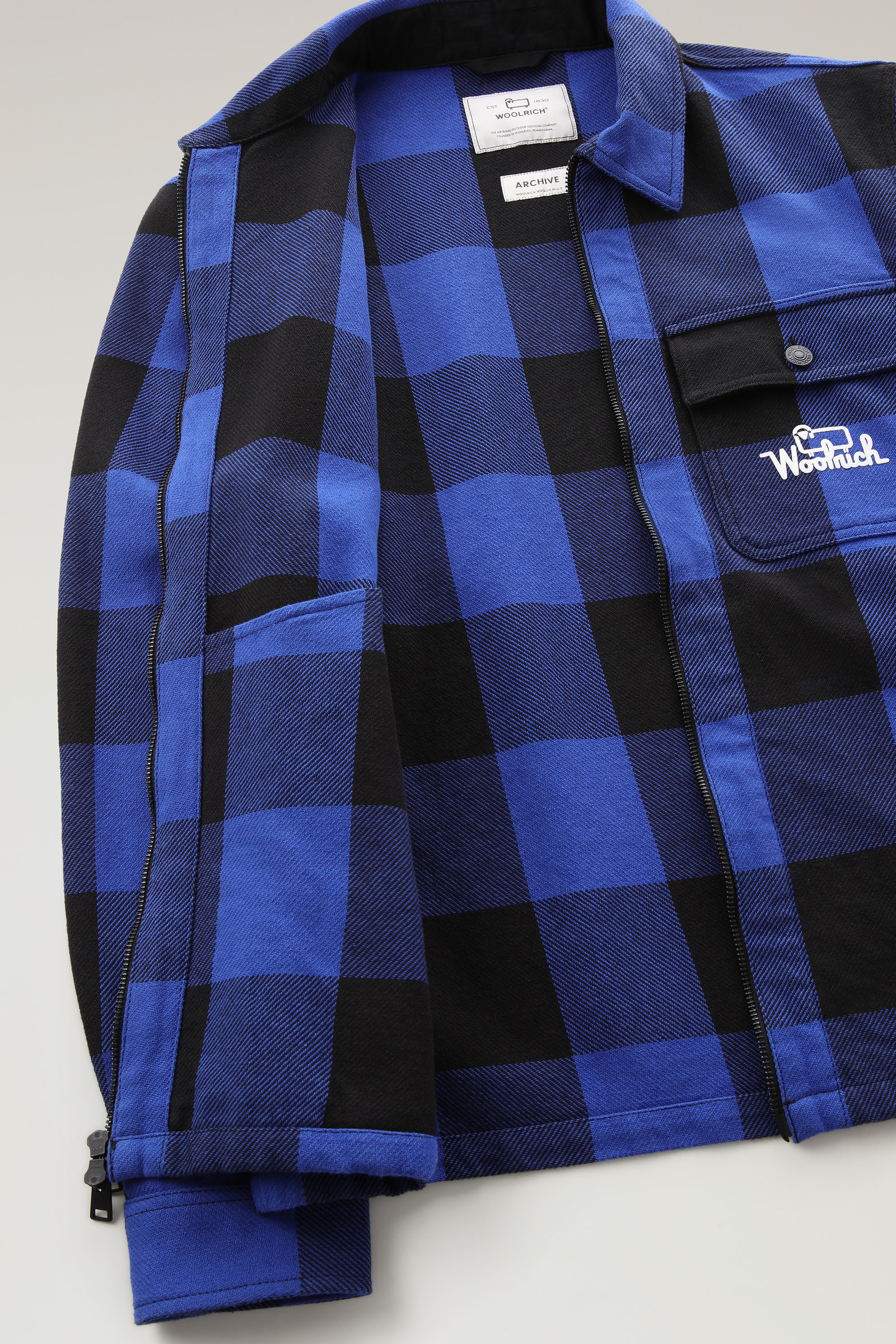 Timber Flannel Check Overshirt Blue photo 9 | Woolrich