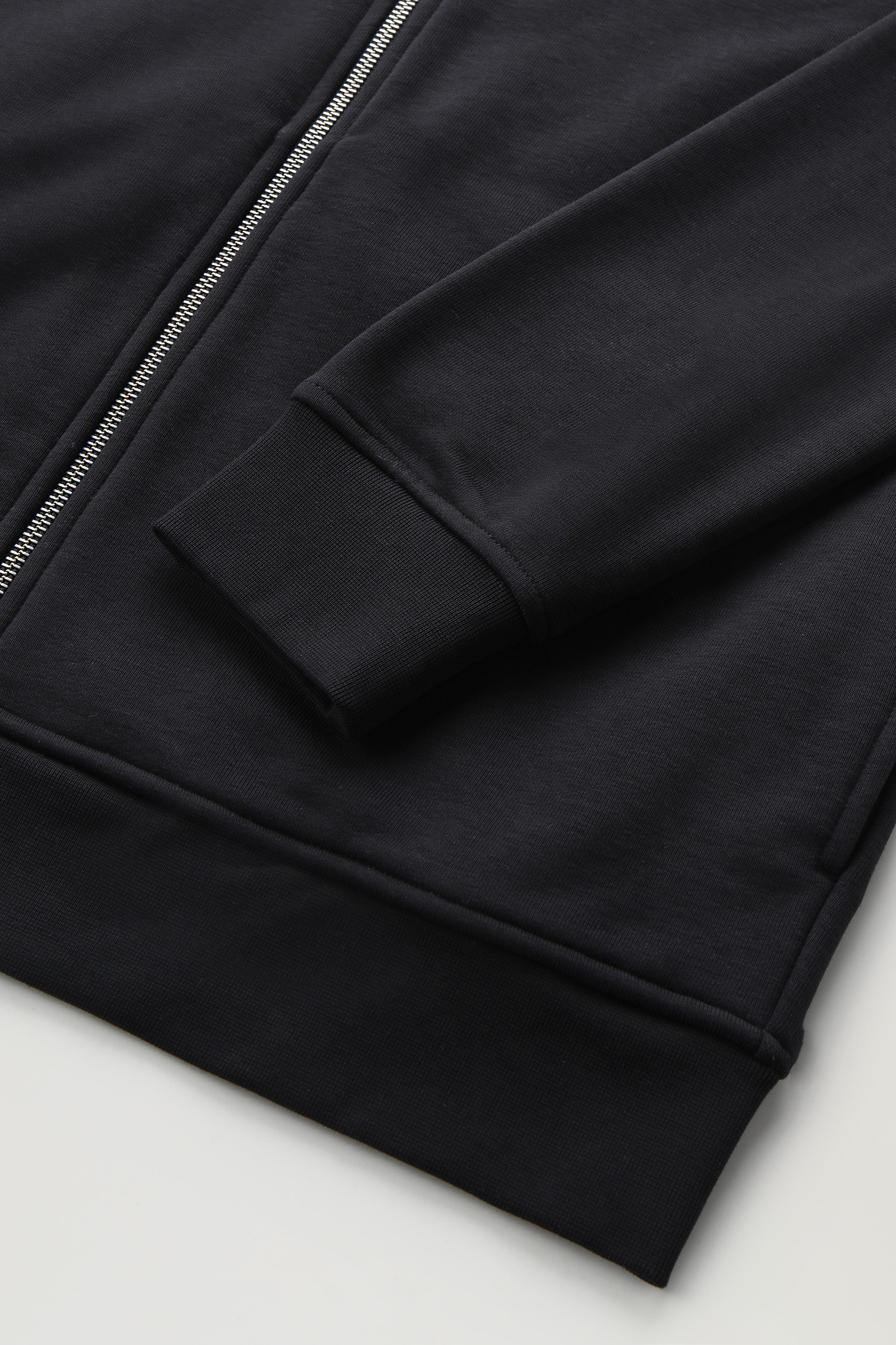 Klassieke sweater met volledige rits van een katoenmix zwart photo 8 | Woolrich