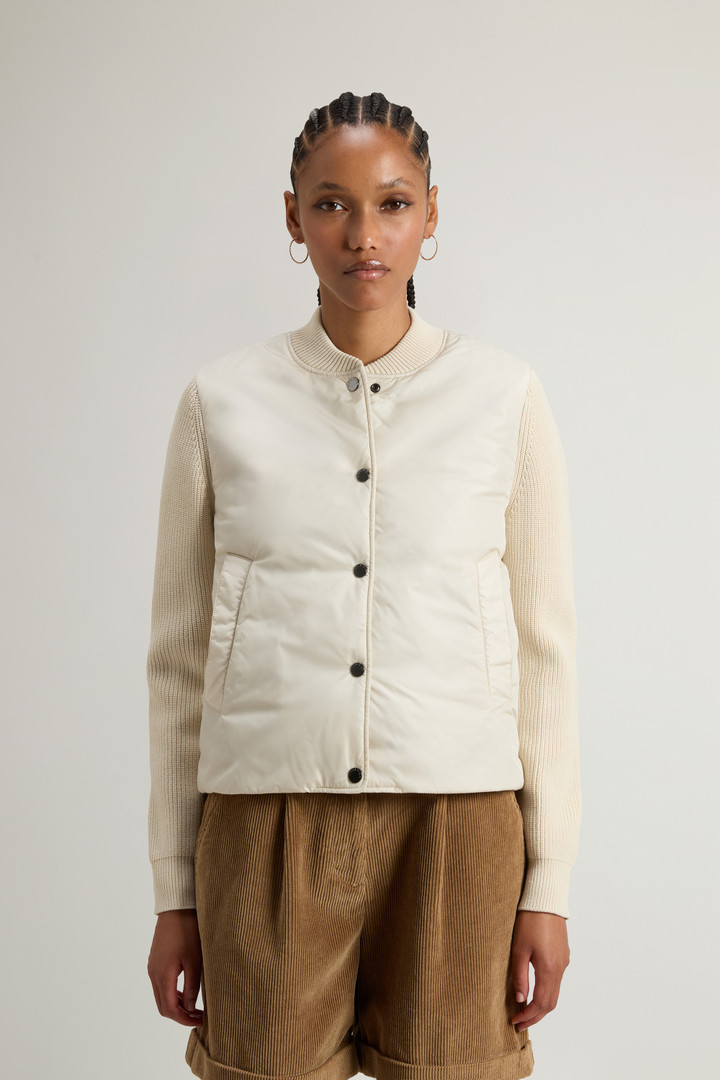 Nylon Hybrid Bomber White photo 1 | Woolrich