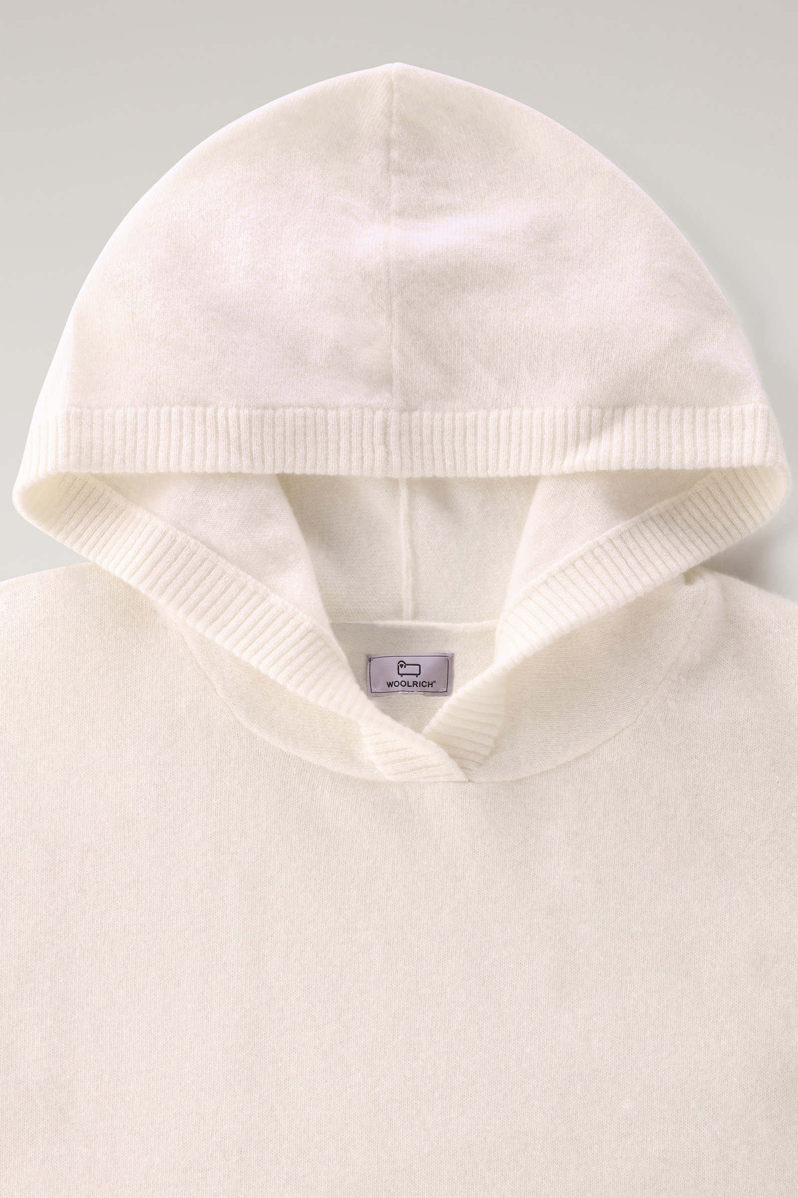 Wool and Cashmere Blend Hooded Sweater White photo 6 | Woolrich