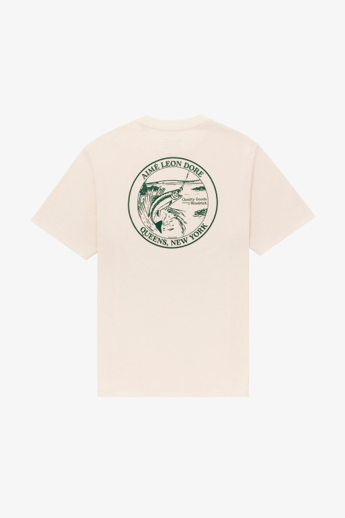 Graphic T-Shirt with Back Print - Aimé Leon Dore / Woolrich Beige | Woolrich